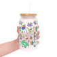 Watercolor Mardi Gras Glass Cups