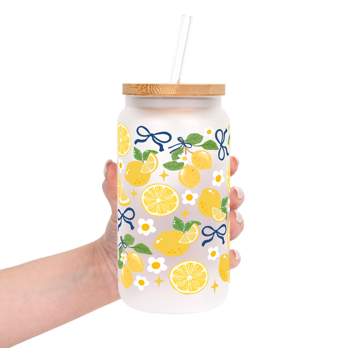 Spring Lemons Glass Cups