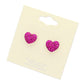 Crystal Pave Heart Stud Earrings