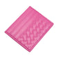 Faux Leather Basket Weave Card Holder Wallet