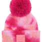C.C Tie Dye Kids Beanie With C C Rubber Patch And Yarn Pom