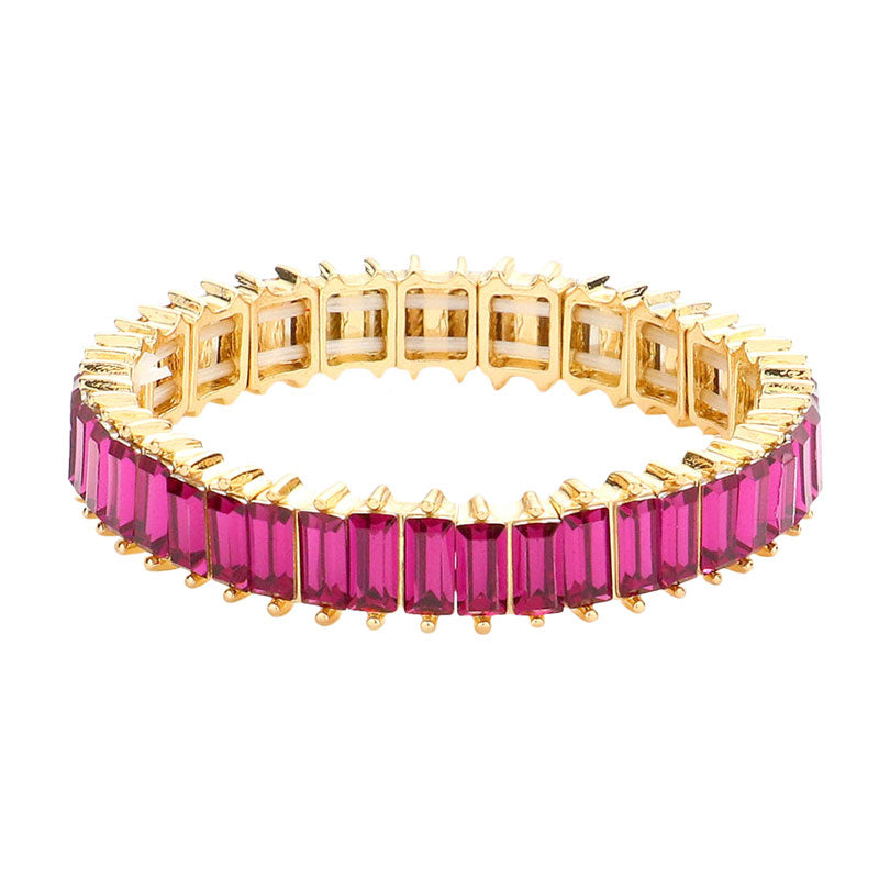 Rectangle Stone Stretch Evening Bracelet