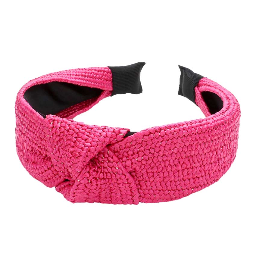 Trendy Straw Knot Burnout Headband