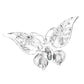 Glass Crystal Butterfly Pin Brooch