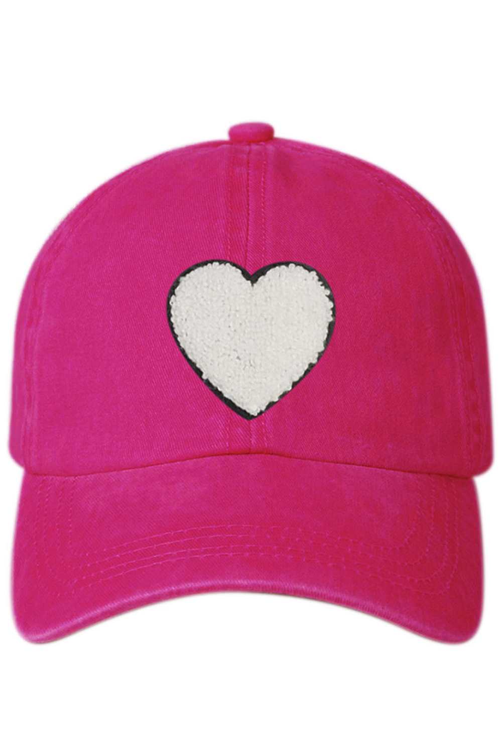 Heart Applique Baseball Cap