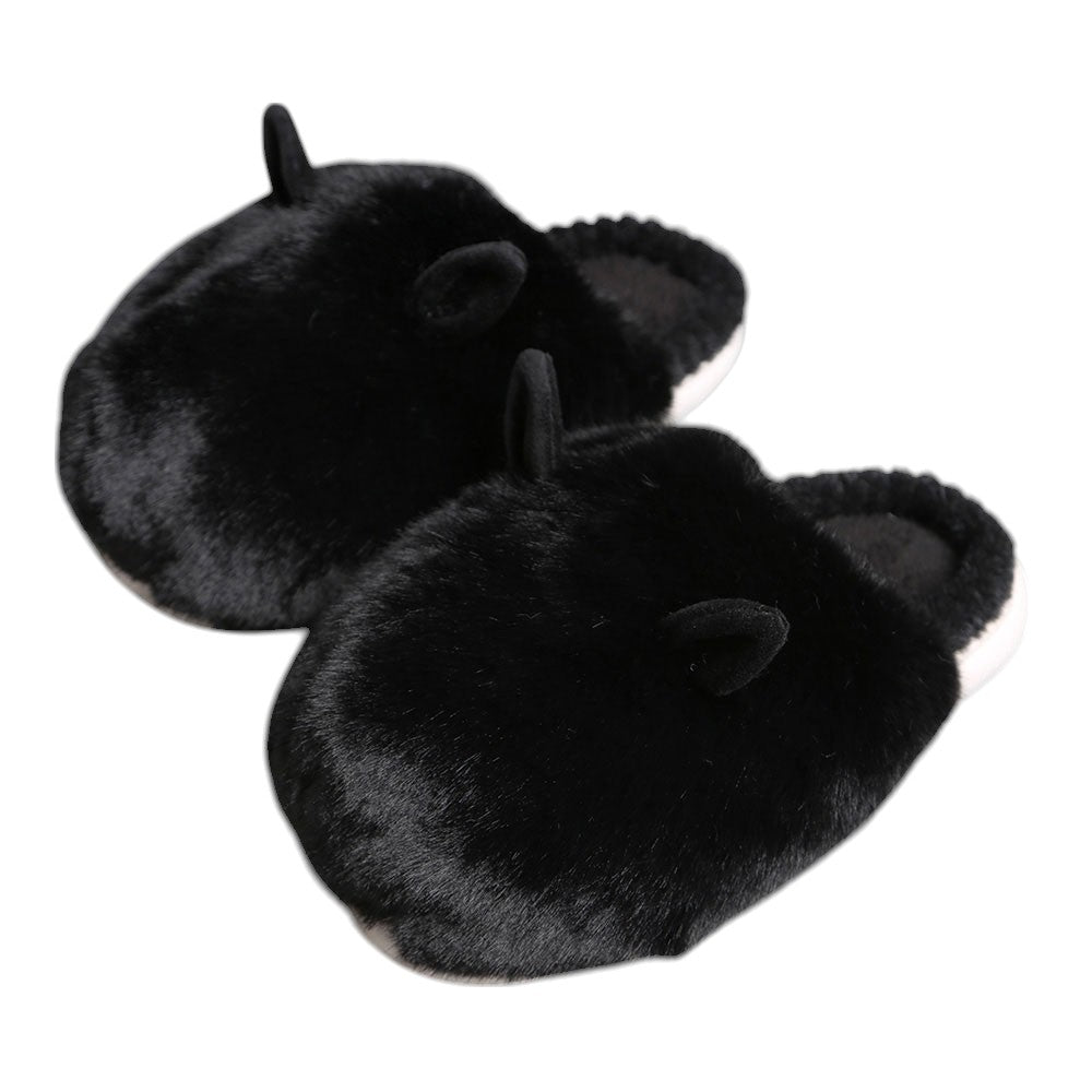 Fuzzy Faux Fur Bunny Soft Home Indoor Floor Slippers
