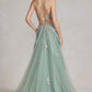 Nox Anabel G1149 Floor Length A-Line Tulle Gown with Slit