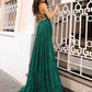 Nox Anabel G1353 Vestido largo de noche estilo bohemio sirena con cuello en V bordado