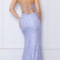 Nox Anabel G1353 Vestido largo de noche estilo bohemio sirena con cuello en V bordado