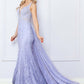 Nox Anabel G1353 Vestido largo de noche estilo bohemio sirena con cuello en V bordado