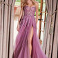 Nox Anabel G1371 Vestido Largo de Tul Corte A con Escote Corazón y Aplicaciones de Lentejuelas