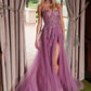 Nox Anabel G1371 Vestido Largo de Tul Corte A con Escote Corazón y Aplicaciones de Lentejuelas