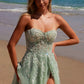 Nox Anabel G1371 Vestido Largo de Tul Corte A con Escote Corazón y Aplicaciones de Lentejuelas