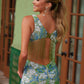 Vestido de escote en V profundo completamente abalorios y cintura con flecos Nox Anabel G1651