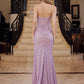 Vestido de lentejuelas sin tirantes y escote en V Nox Anabel G1652