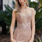 Vestido de lentejuelas sin tirantes y escote en V Nox Anabel G1652