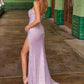 Vestido de lentejuelas sin tirantes y escote en V Nox Anabel G1652