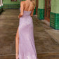 Vestido de lentejuelas sin tirantes y escote en V Nox Anabel G1652