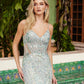 Vestido Nox Anabel G1655 con cordones, lentejuelas y cintura transparente con corsé