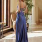 Nox Anabel G1660 Vestido con Corpiño Floral Transparente con Ballenas y Falda Plisada