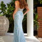 Nox Anabel G1663 Vestido palabra de honor adornado con abertura alta