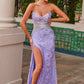 Nox Anabel G1663 Vestido palabra de honor adornado con abertura alta