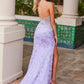 Nox Anabel G1663 Vestido palabra de honor adornado con abertura alta