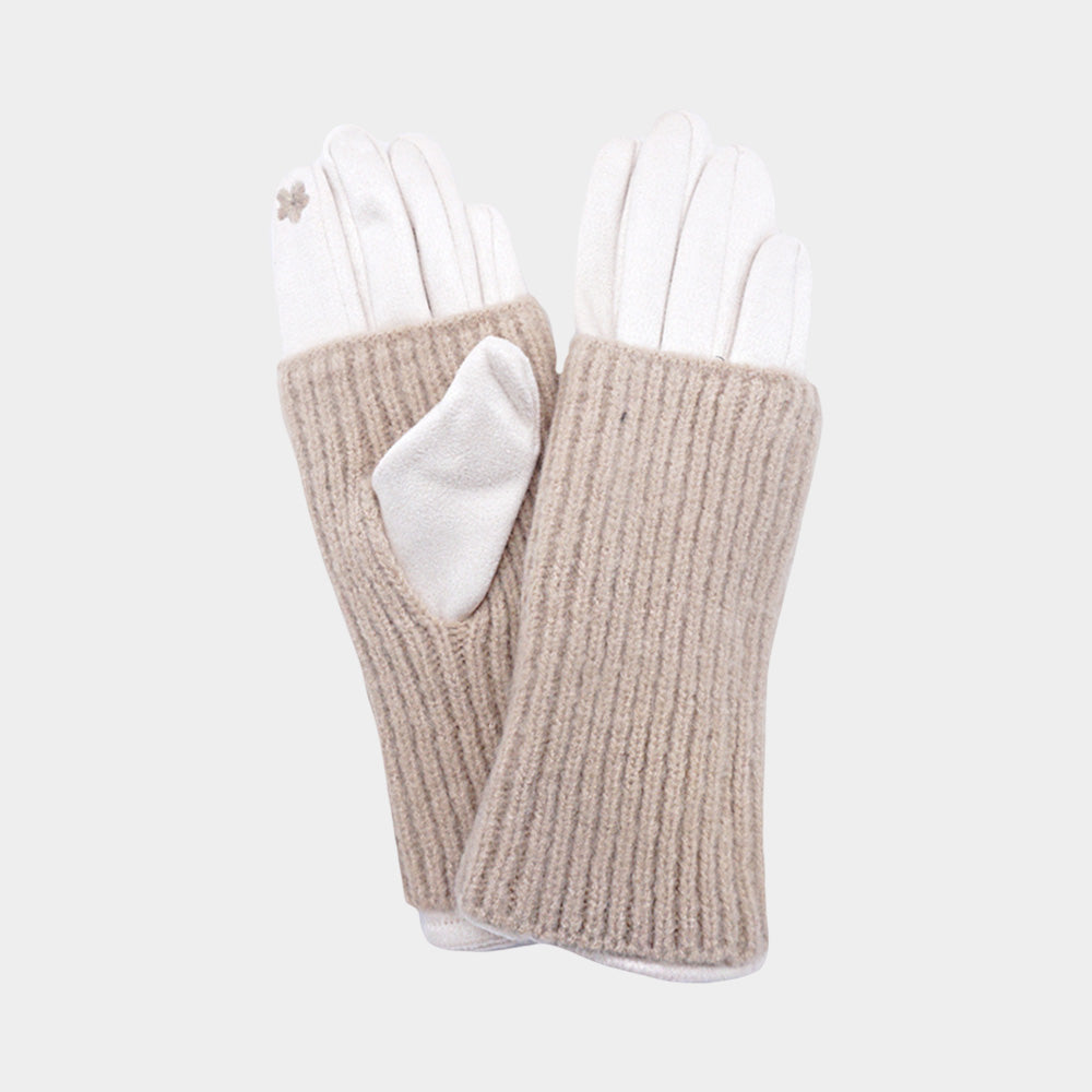 Ribbed Knit Smart Touch Gloves