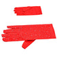 Stone Embellished Dressy Satin Wedding Gloves