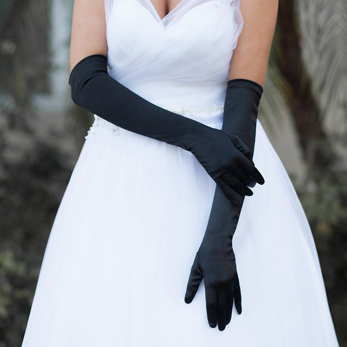 Women's Dressy Satin Long Wedding Gloves