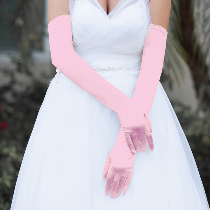 Women's Dressy Satin Long Wedding Gloves