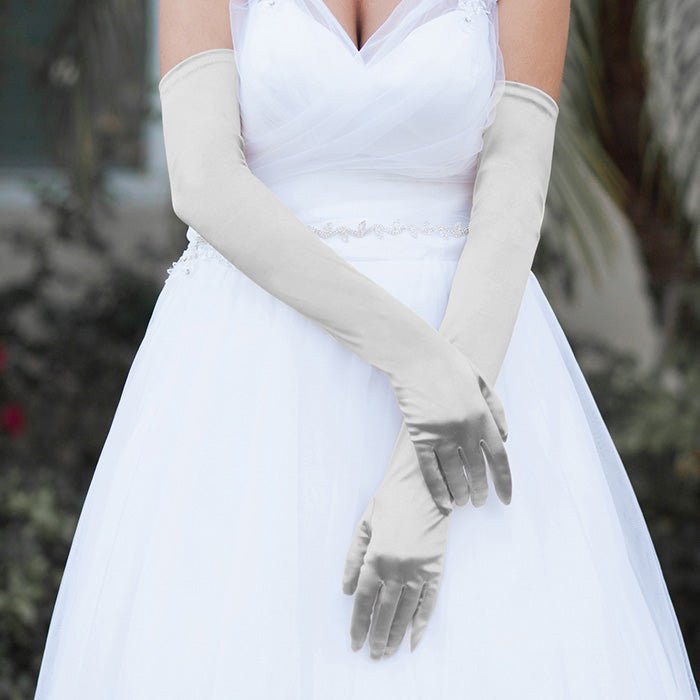 Women's Dressy Satin Long Wedding Gloves