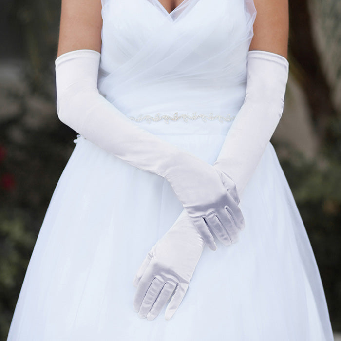 Women's Dressy Satin Long Wedding Gloves