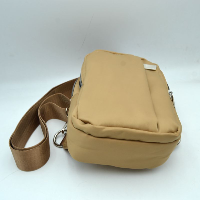 Minimalist Utility Sling Bag with Dual Zipper Compartments