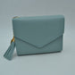 Envelope Flap Compact Wallet with Tassel Charm