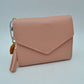 Envelope Flap Compact Wallet with Tassel Charm