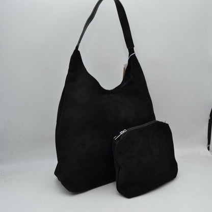 Slouchy Hobo Shoulder Bag with Removable Zipper Pouch