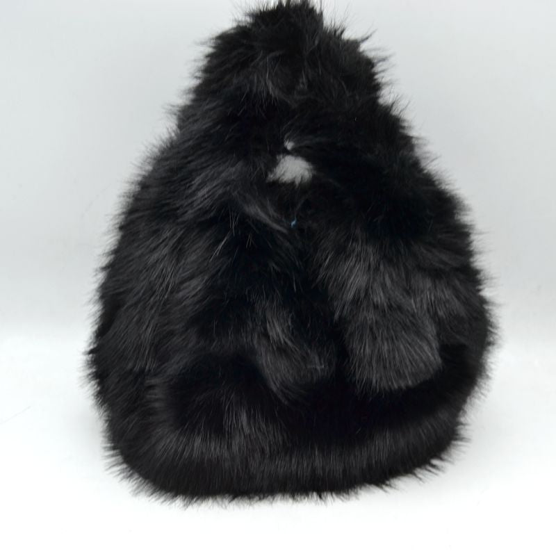 Fluffy Shaggy Plush Handbag with Integrated Top Handle
