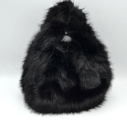 Fluffy Shaggy Plush Handbag with Integrated Top Handle