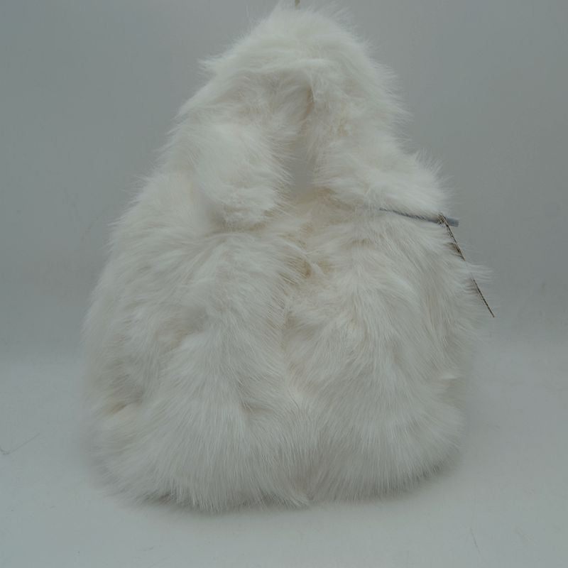 Fluffy Shaggy Plush Handbag with Integrated Top Handle