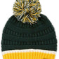 C.C Teal Color Ribbed Beanie With Pom