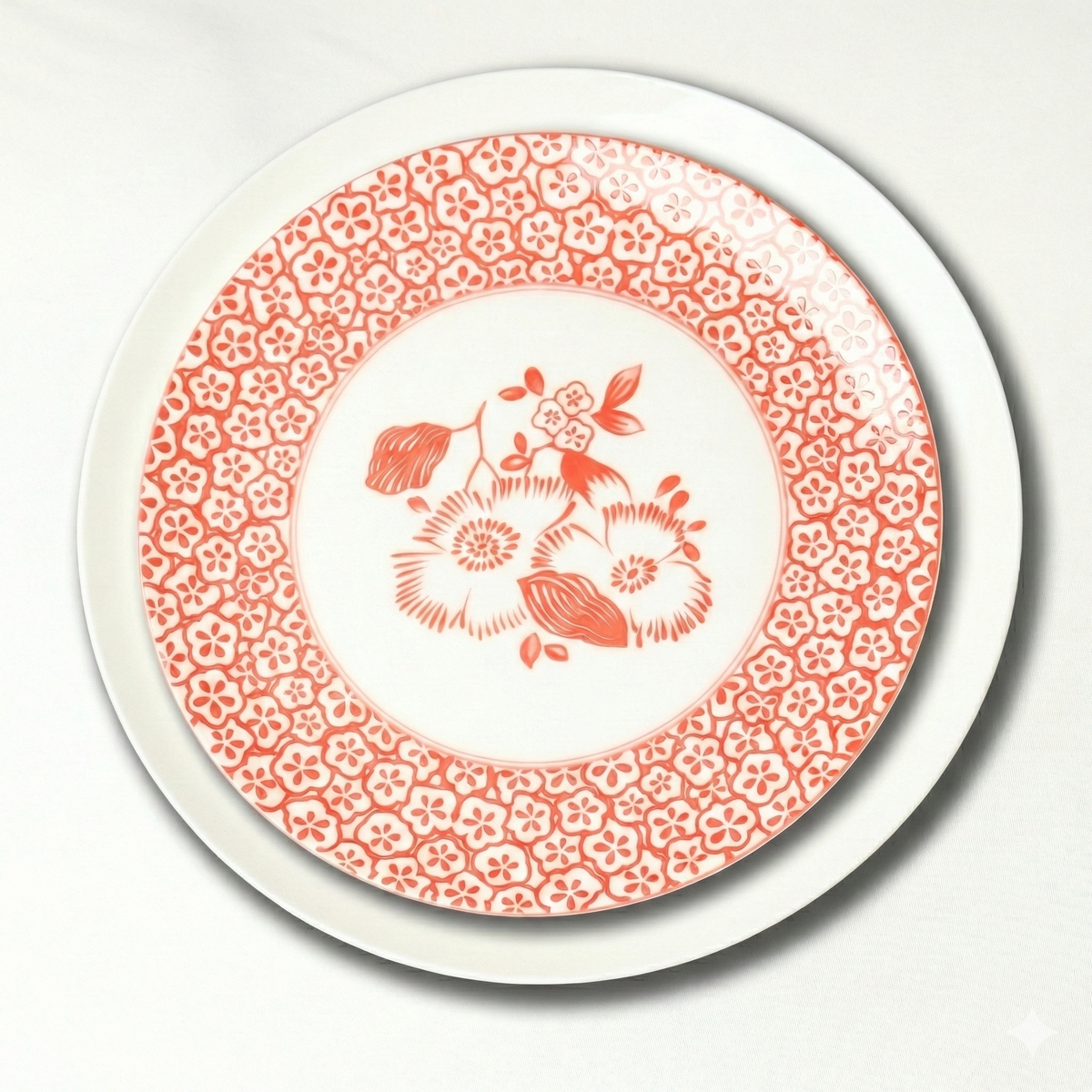 Plato decorativo con diseño de coral - Juego de 4