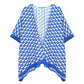 Geometric Pattern Print Ruana Poncho