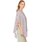 Geometric Pattern Print Ruana Poncho