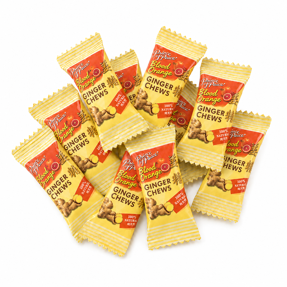 Caramelos masticables de jengibre Prince of Peace – Naranja sanguina