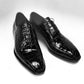 Maurice Gladiator Alligator Lace-Up Oxford - Black