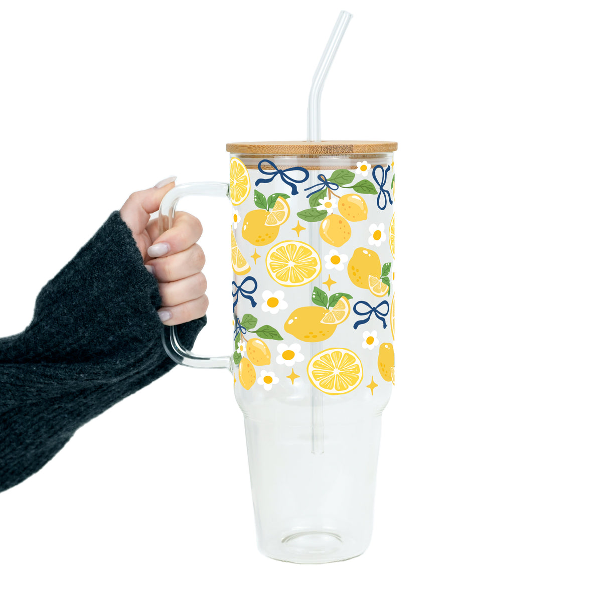 Spring Lemons Glass Cups