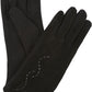 Sakkas Lidy Leather Embroidered Comfortable Warm Snow Touch Screen Finger Gloves