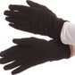 Sakkas Lidy Leather Embroidered Comfortable Warm Snow Touch Screen Finger Gloves