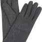 Sakkas Lidy Leather Embroidered Comfortable Warm Snow Touch Screen Finger Gloves